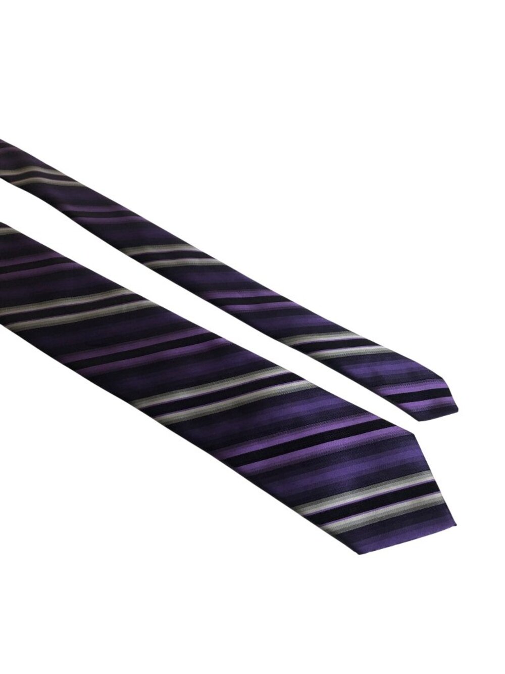 Arrow Purple Gray Striped Tie Classic Mens Necktie Office Work Formal Dad Gift